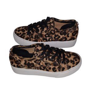 Steve Madden Emmi Leopard Print Platform Sneakers Size 9.5 Clean, gently worn!
